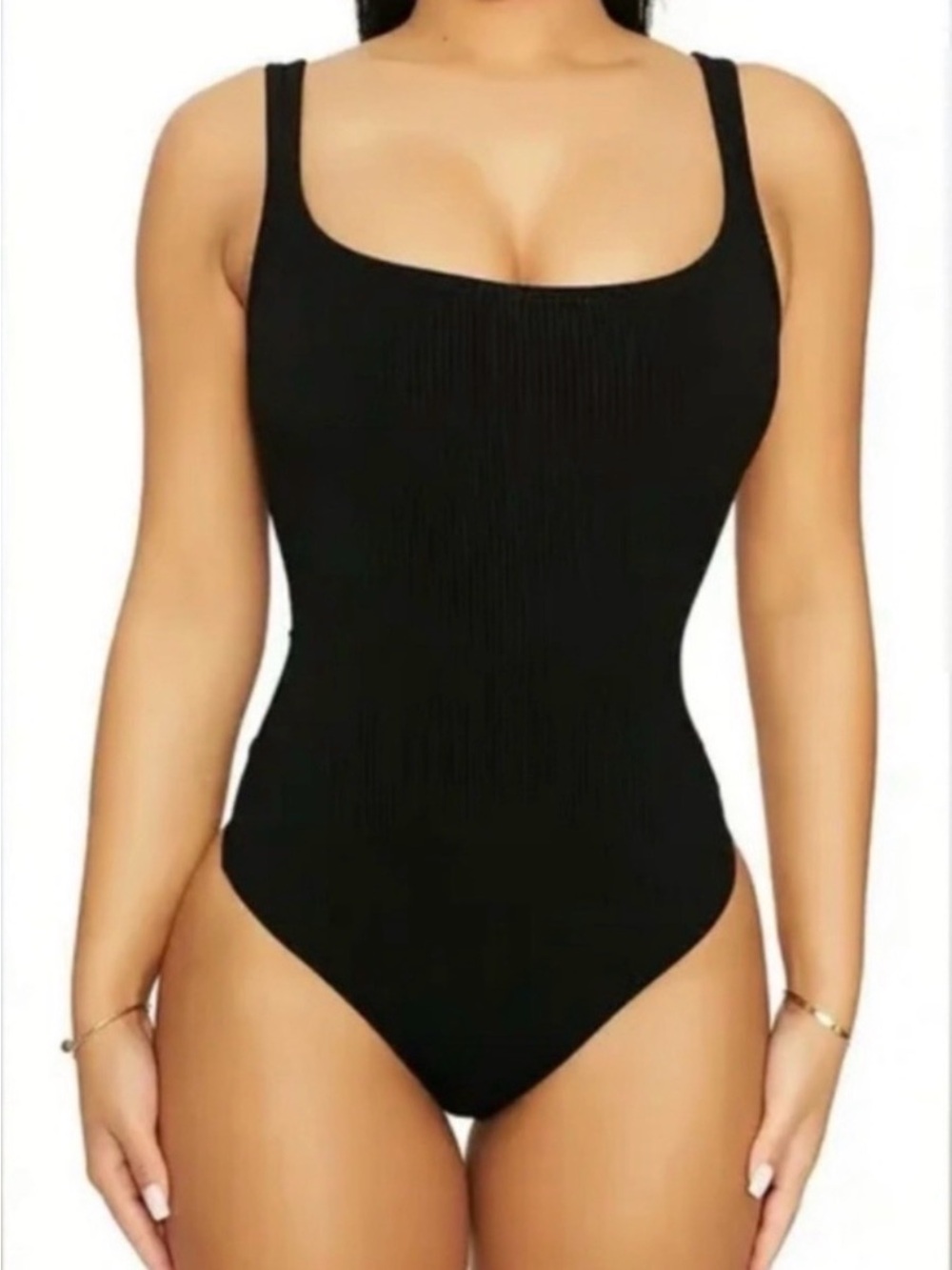 Naked Wardrobe Ribbed Tank Bodysuit in Black 🖤 NWOT